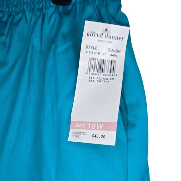 Alfred Dunner Jade Green Wide Leg Shorts | 18W | NWT 0213 - Picture 6 of 7